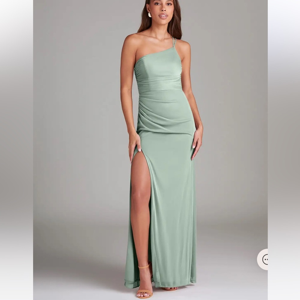 Azazie Eren Dress - color agave